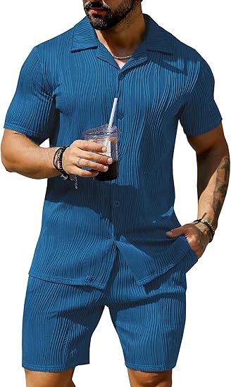 🕶️Men's short-sleeved casual suit🌴