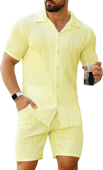 🕶️Men's short-sleeved casual suit🌴