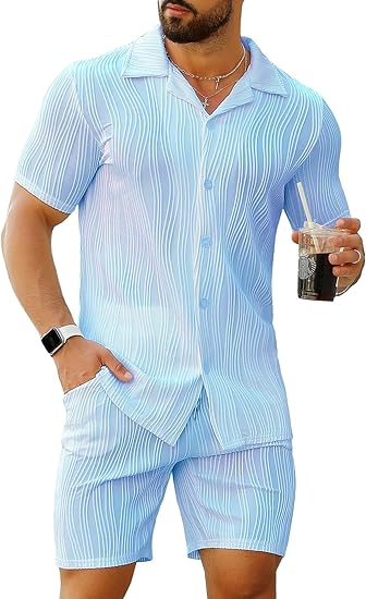 🕶️Men's short-sleeved casual suit🌴