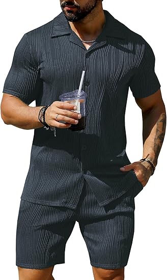🕶️Men's short-sleeved casual suit🌴