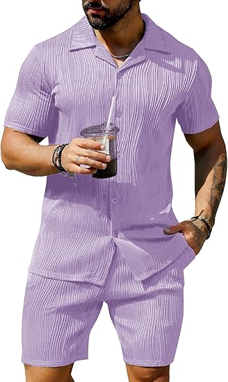 🕶️Men's short-sleeved casual suit🌴