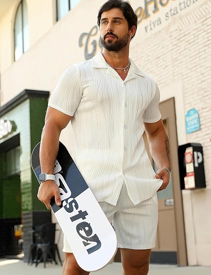 🕶️Men's short-sleeved casual suit🌴
