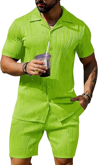 🕶️Men's short-sleeved casual suit🌴