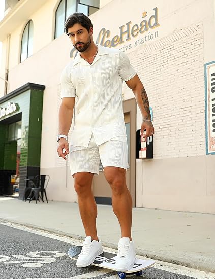 🕶️Men's short-sleeved casual suit🌴