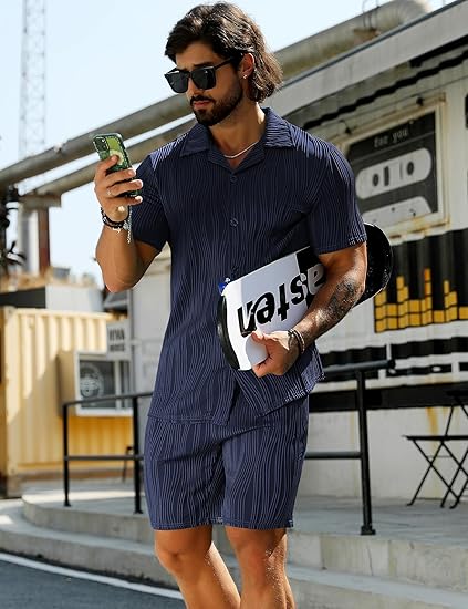 🕶️Men's short-sleeved casual suit🌴