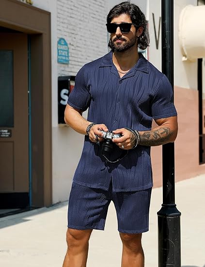 🕶️Men's short-sleeved casual suit🌴