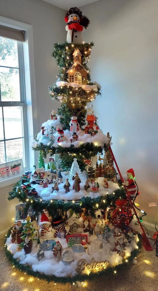 🎅Ferris Wheel Christmas Tree 🎄(With A Train, A Ferris Wheel, A Brightly Lit House And A Santa)