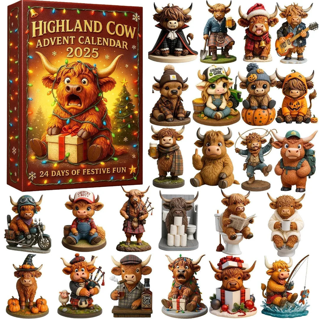 🎅Christmas Sale🐮Highland Cow Advent Calendar 2025🎁