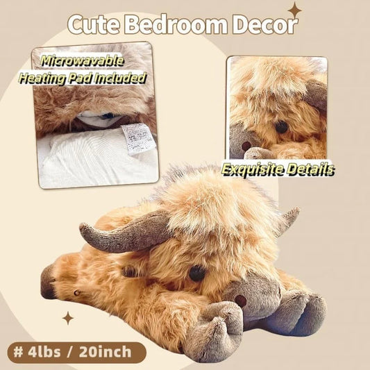 🔥Hot Sale Christmas New Gift 🎁Cute Cartoon Highland Cow Stuffed Toy🐂