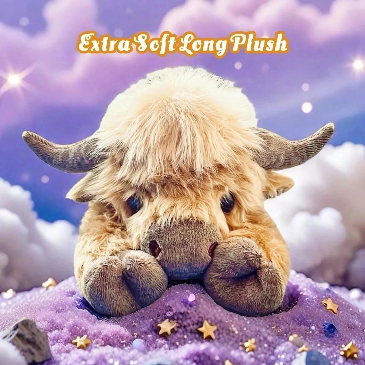 🔥Hot Sale Christmas New Gift 🎁Cute Cartoon Highland Cow Stuffed Toy🐂