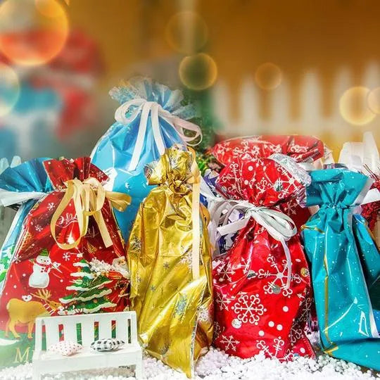 🎅Drawstring Christmas Gift Bags🎄