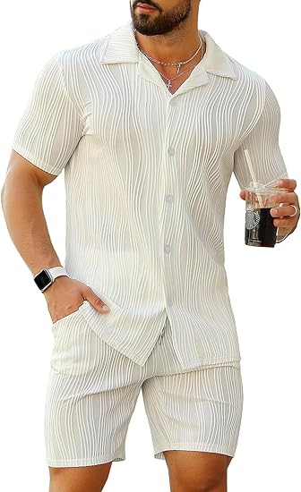 🕶️Men's short-sleeved casual suit🌴