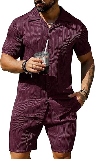 🕶️Men's short-sleeved casual suit🌴