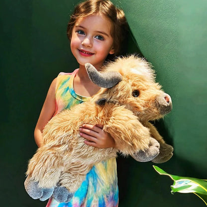 🔥Hot Sale Christmas New Gift 🎁Cute Cartoon Highland Cow Stuffed Toy🐂