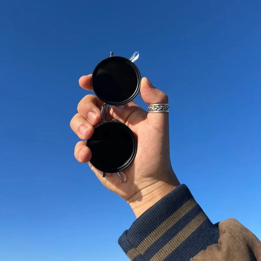 🔥Retro Rounded Polarized Glasses with 9 Gears Adjustable ND Filter🕶️