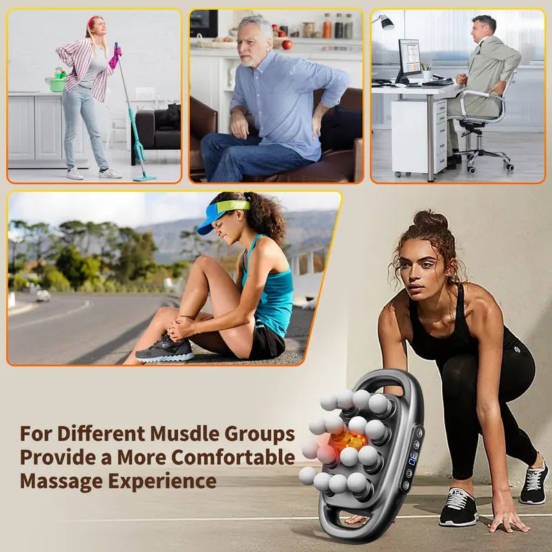 💥🔥All-round massage, strong power, deep strike, 16-head fascia gun😍✨